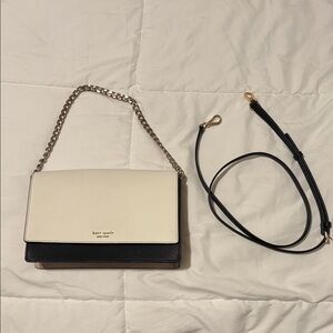 Kate Spade Cream and Black Crossbody Bag